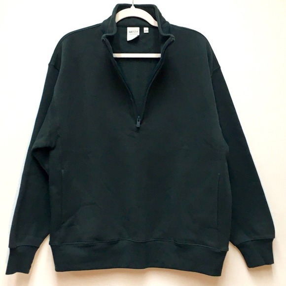 Aritzia Tops - Aritzia Boyfriend Fleece Quarter Zip Pullover Small Green Gorpcore Athleisure